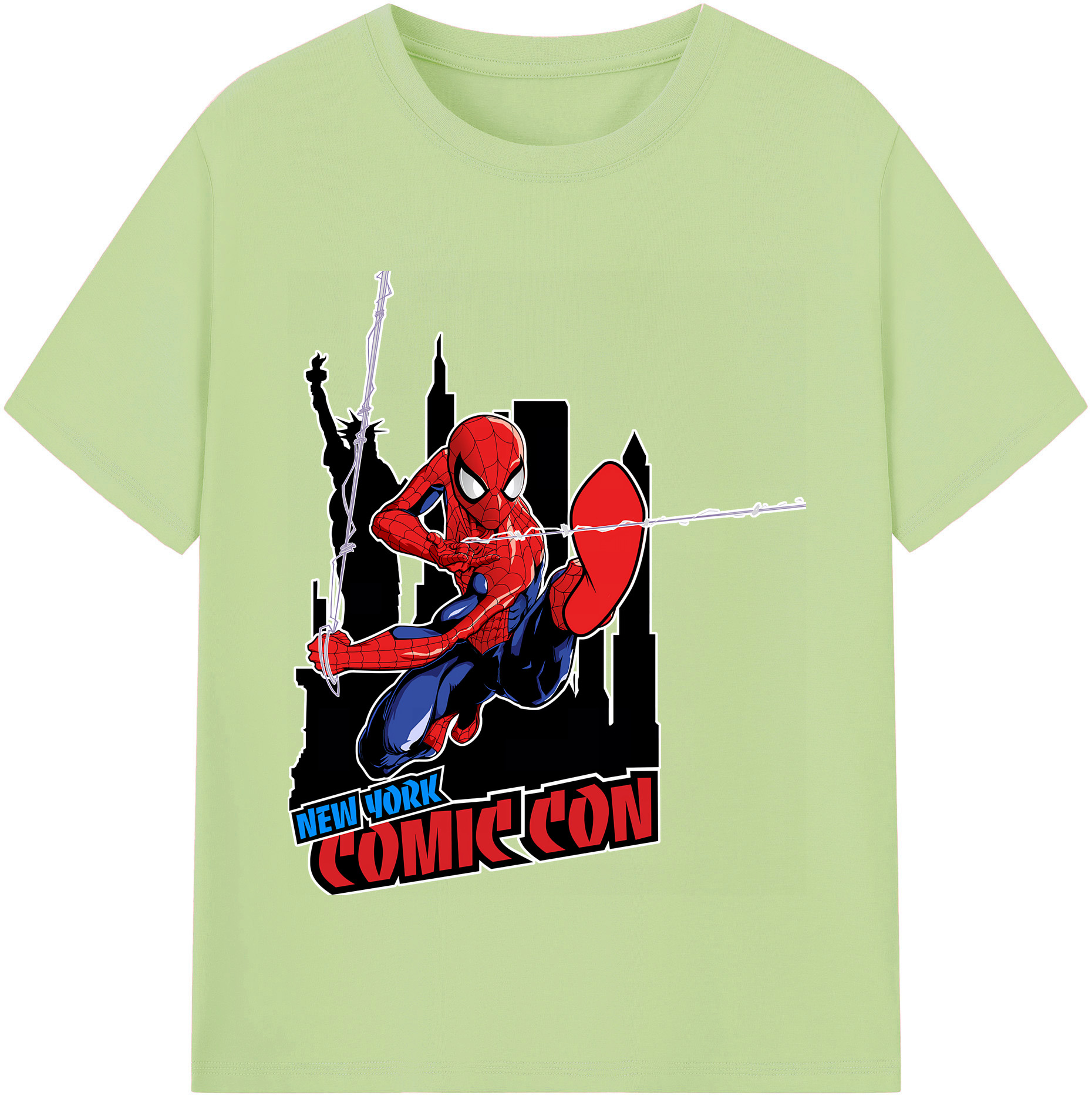 （画像用） Spider Man スパイダーマン 綿100％半袖Tシャツ（フロントプリント）